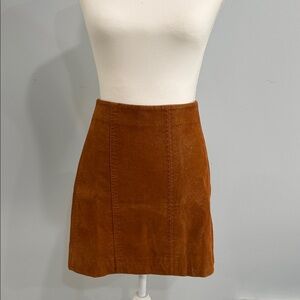 Free People Rust Mini Skirt